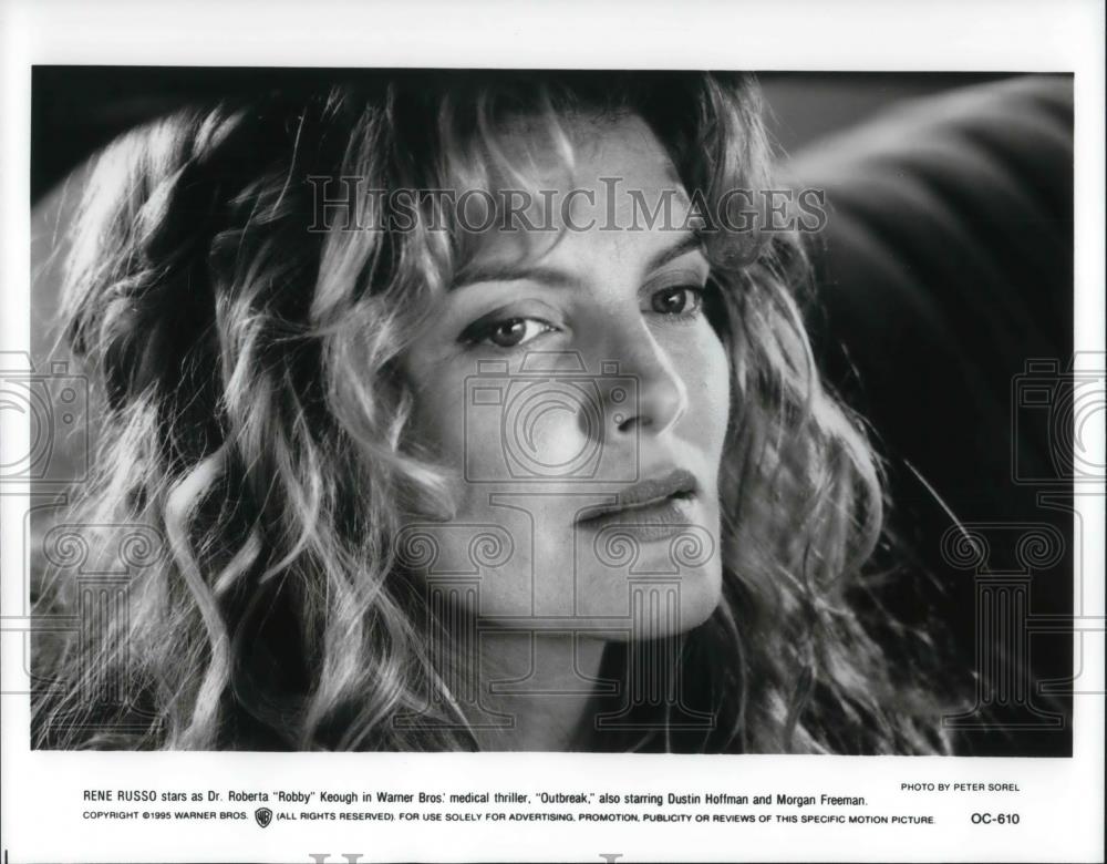 1995 Press Photo Rene Russo as Dr. Robby Keough in Outbreak - cvp23075 - Historic Images