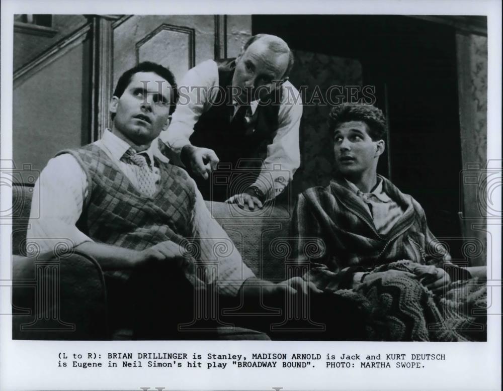 1988 Press Photo Brian Drillinger in Neil Simon&#39;s hit play BROADWAY BOUND - Historic Images