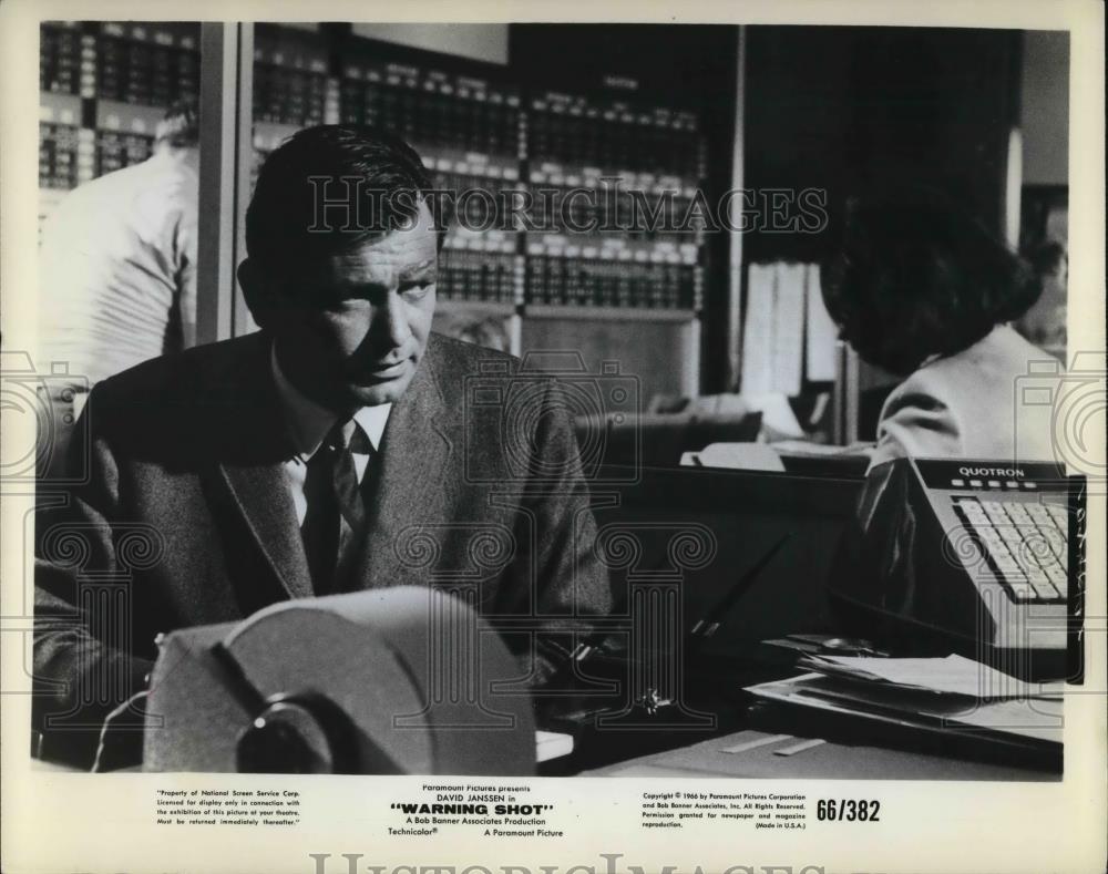 1967 Press Photo David Janssen in Warning Shot - cvp25186 - Historic Images