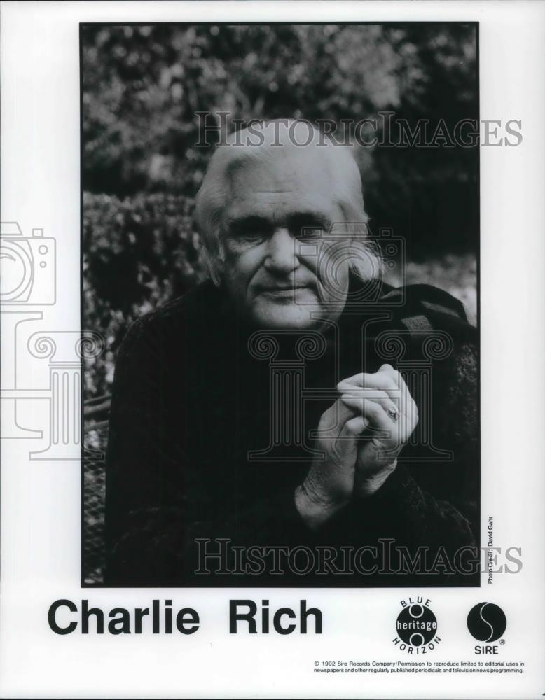 1992 Press Photo Charlie Rich Country Music Singer Songwriter and Musician - Historic Images