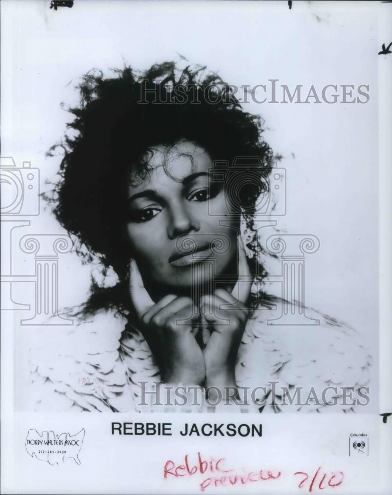 1987 Press Photo Rebbie Jackson - cvp21190 - Historic Images
