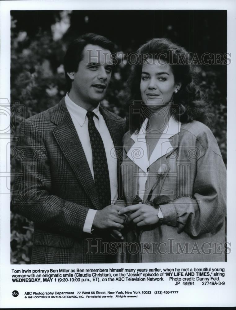 1991 Press Photo Tom Irwin &amp; Claudia Christian in My Life &amp; Times - cvp27521 - Historic Images