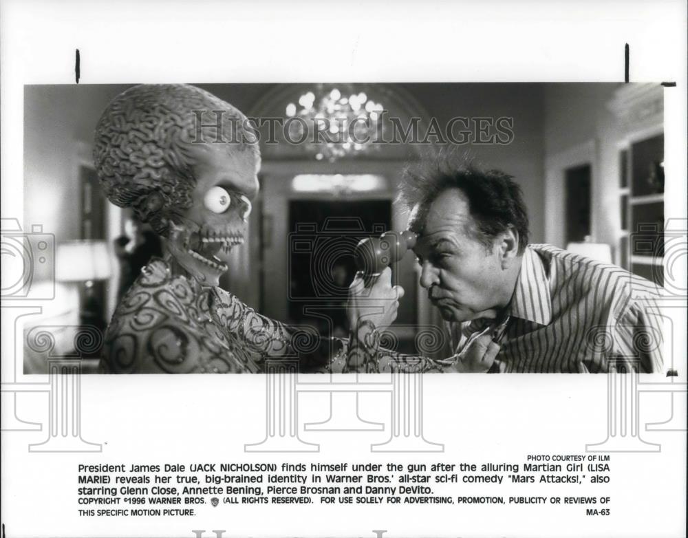 1996 Press Photo Jack Nicholson in Mars Attacks - 859 - cvp23051 - Historic Images