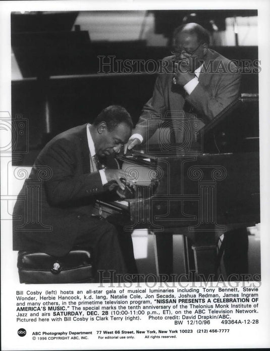 1996 Press Photo Bill Cosby on Nissan Presents A Celebration of America's Music - Historic Images