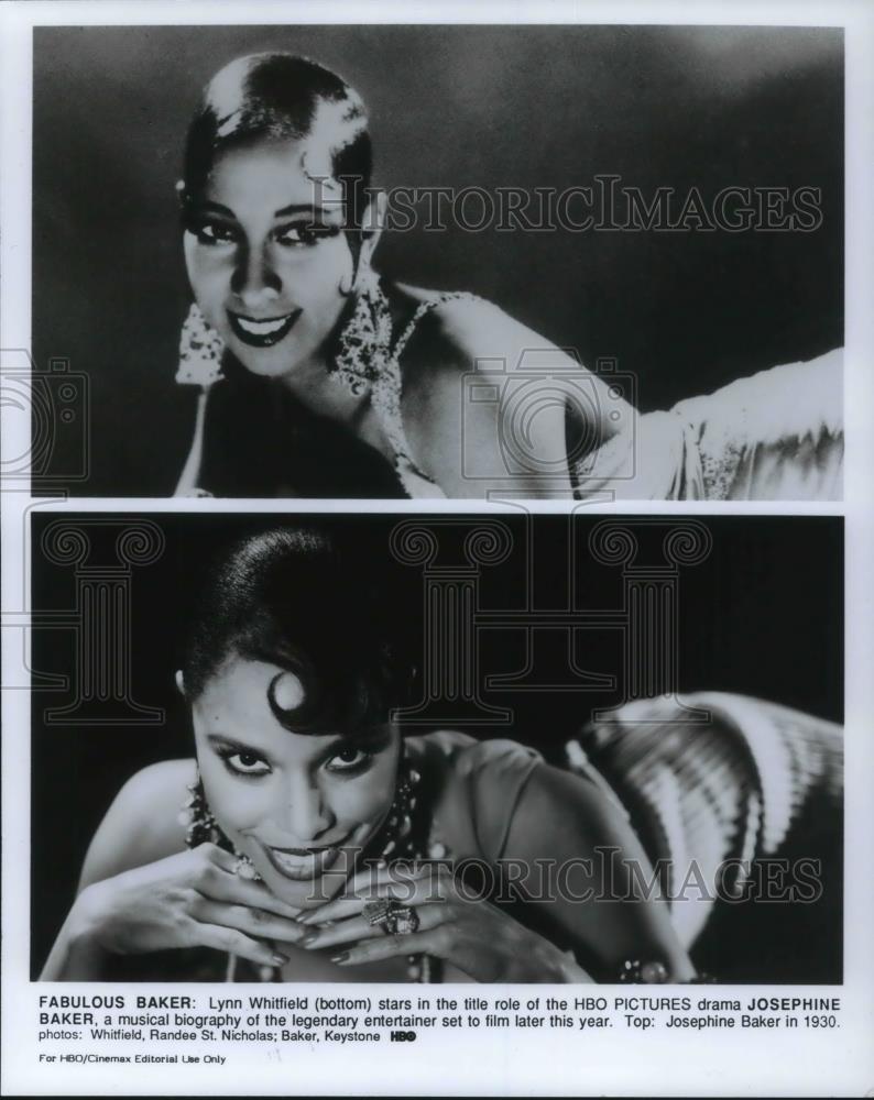 1990 Press Photo Lynn Whitfield stars in The Josephine Baker Story - cvp22384 - Historic Images