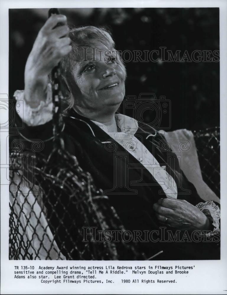 1980 Press Photo Lila Kedrova In Tell Me A Riddle - cvp25293 - Historic Images