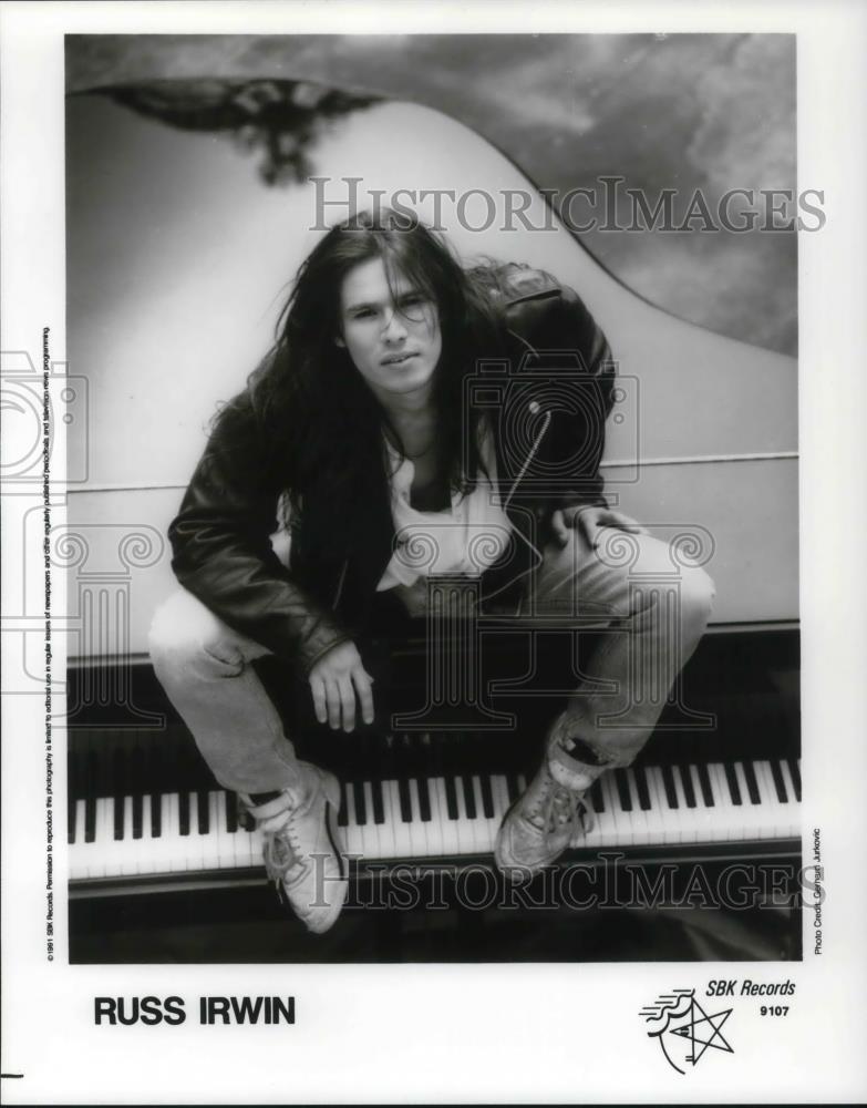 1991 Press Photo Russ Irwin Rock Singer Songwriter and Pianist - cvp24326 - Historic Images