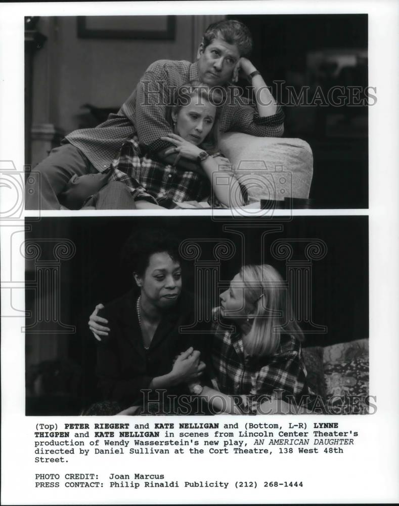 1998 Press Photo Peter Riegert and Kate Nelligan in An American Daughter at the - Historic Images