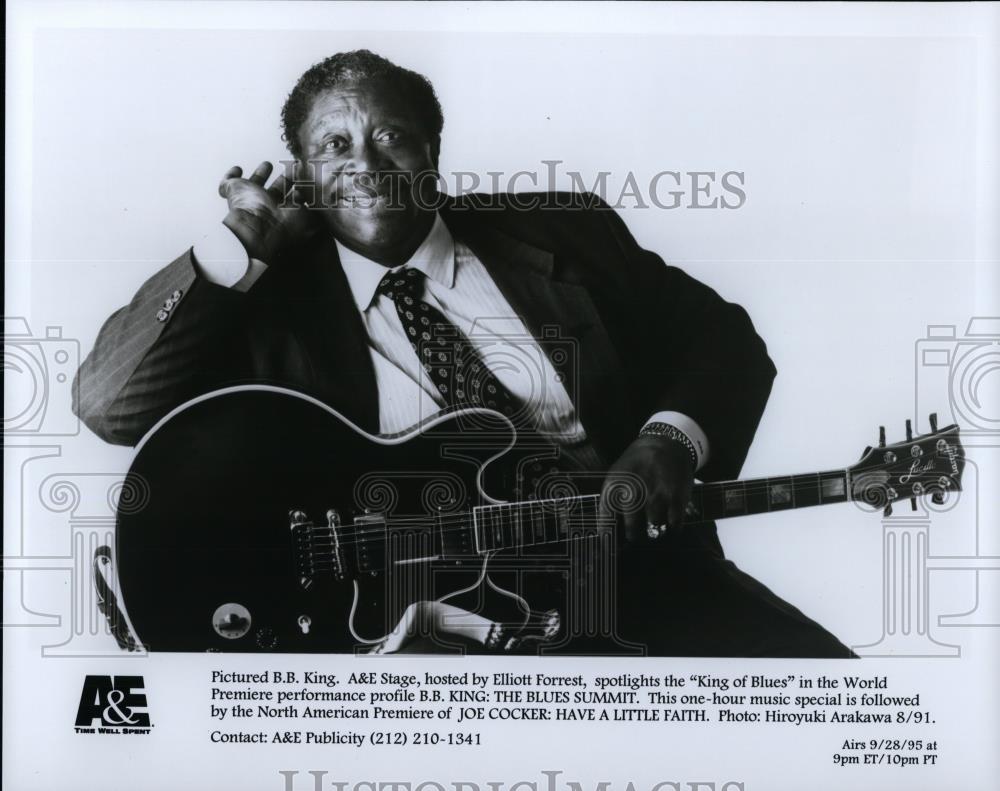 1995 Press Photo BB KIng A&amp;E Stage King Of Blues - cvp26893 - Historic Images