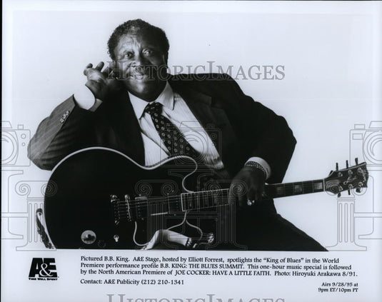 1995 Press Photo BB KIng A&E Stage King Of Blues - cvp26893 - Historic Images