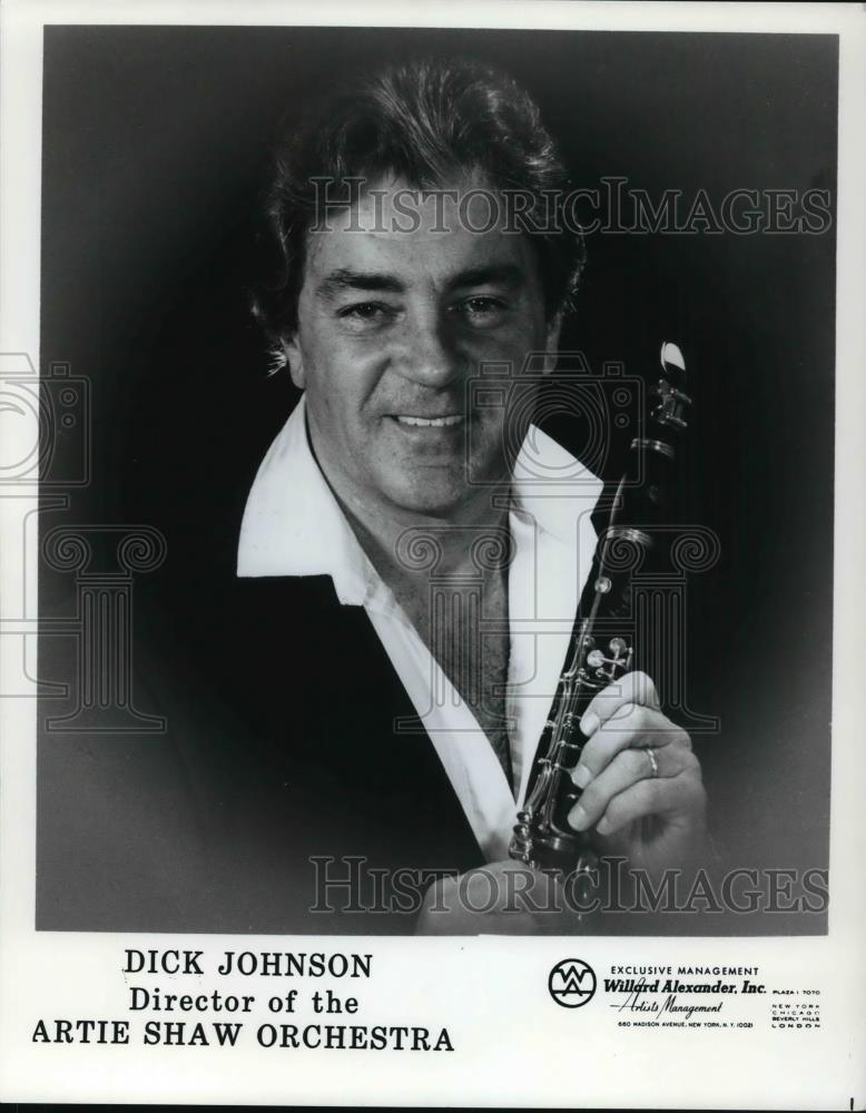 1985 Press Photo Dick Johnson Director of Artie Shaw Orchestra - cvp25829 - Historic Images
