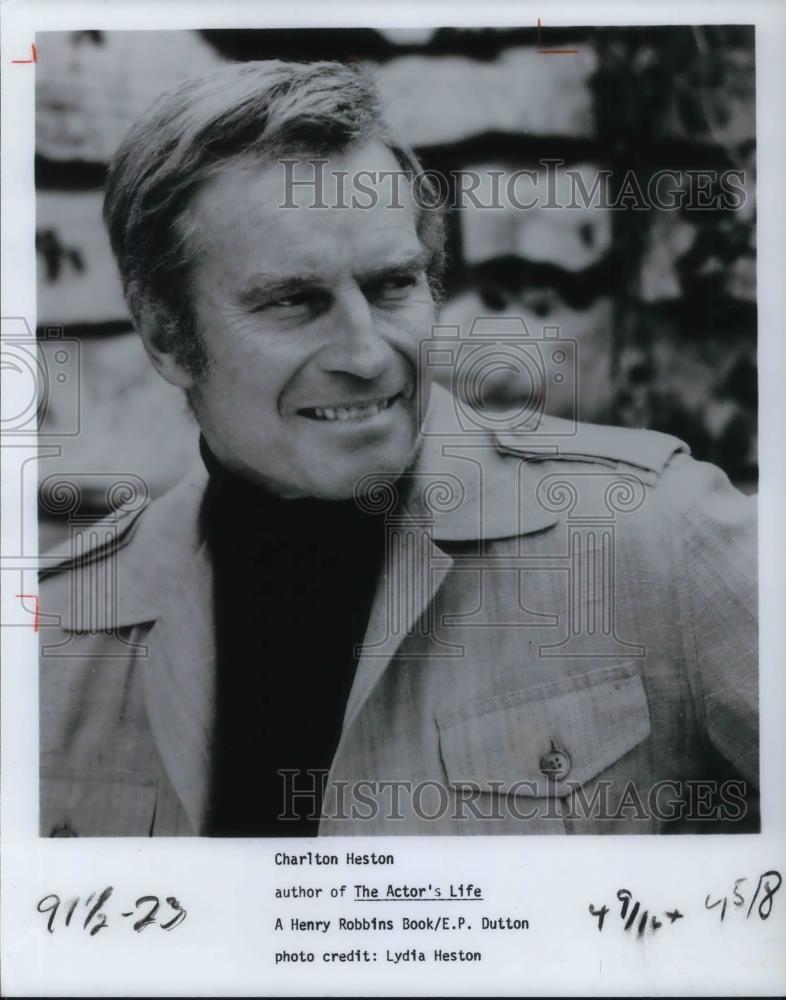 1978 Press Photo Charlton Heston author of The Actor&#39;s Life - cvp21341 - Historic Images