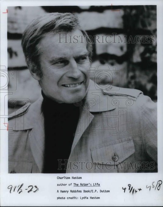 1978 Press Photo Charlton Heston author of The Actor's Life - cvp21341 - Historic Images