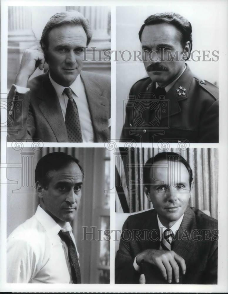 1987 Press Photo Christopher Cazenove Franco Nero Michael Moriarty Jeffre DeMunn - Historic Images