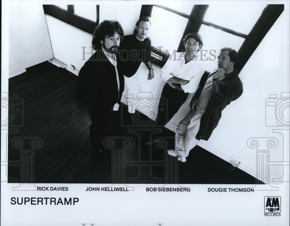 1987 Press Photo &quot;Supertramp&quot; Rick Davies John Helliwell Bob Siebenberg - Historic Images