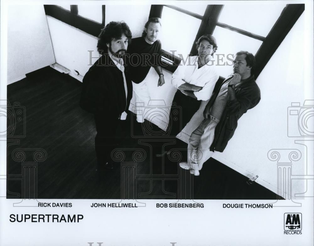 1987 Press Photo &quot;Supertramp&quot; Rick Davies John Helliwell Bob Siebenberg - Historic Images
