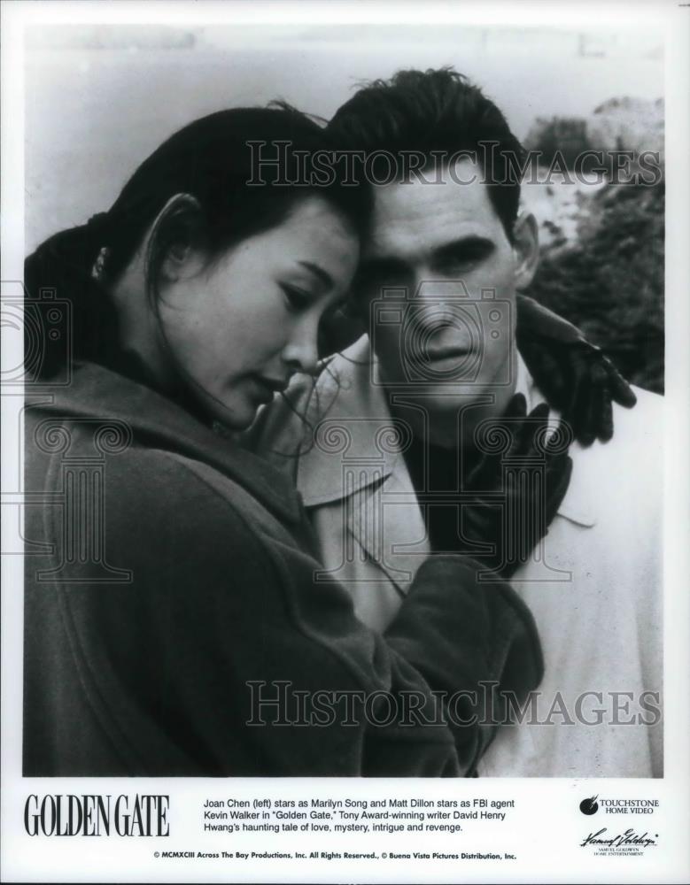 1994 Press Photo Joan Chen and Matt Dillon star in Golden Gate movie film - Historic Images