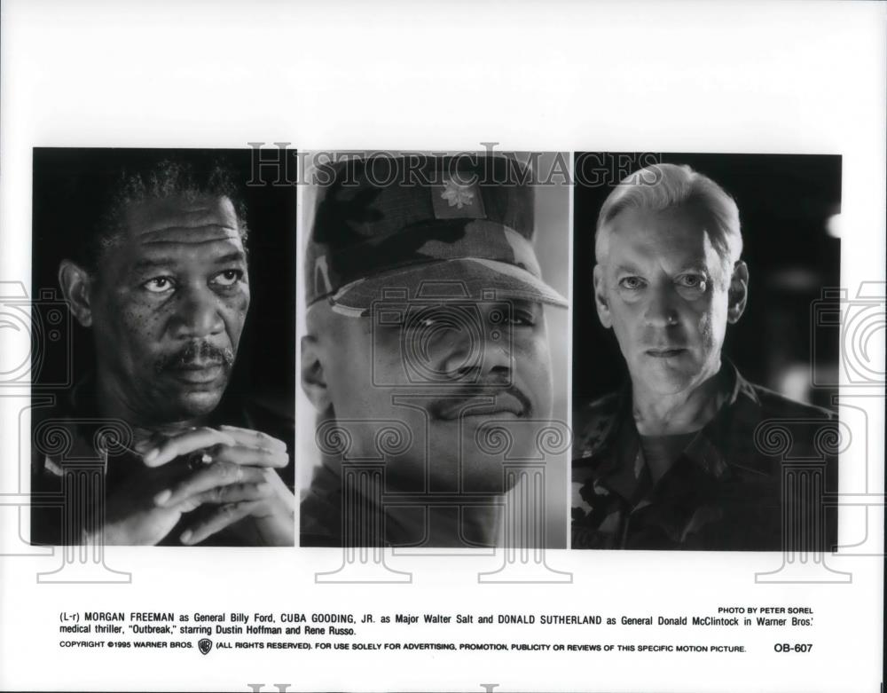 1992 Press Photo Morgan Freeman &amp; Cuba Gooding in Outbreak - cvp23070 - Historic Images