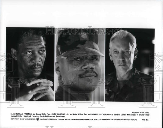 1992 Press Photo Morgan Freeman & Cuba Gooding in Outbreak - cvp23070 - Historic Images