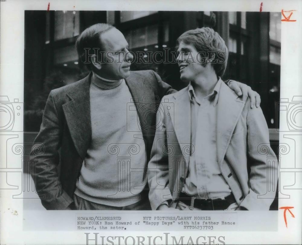 1980 Press Photo Ron Howard adn Rance Howard in