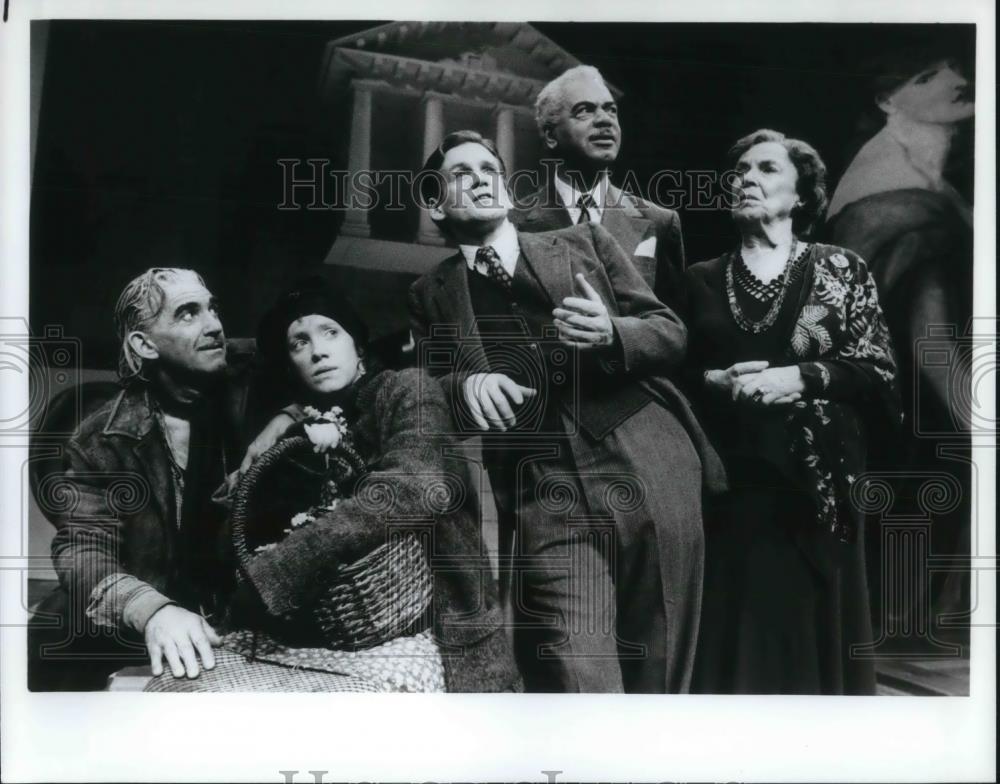 1991 Press Photo Charles Keating, Madeleine Potter, Anthony Heald in Pygmalion - Historic Images