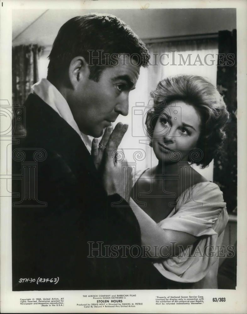 1964 Press Photo Michael Craig and Susan Hayward star in Stolen Hours - Historic Images