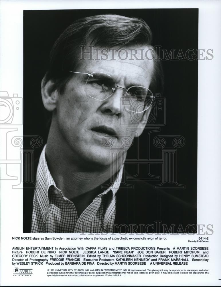 1992 Press Photo Nick Nolte in Cape Fear - cvp27905 - Historic Images