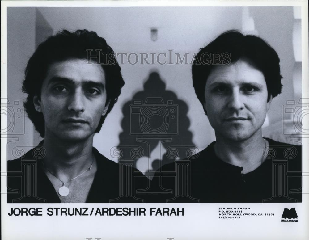 1985 Press Photo Jorge Strunz and Ardeshir Farah - cvp28141 - Historic Images