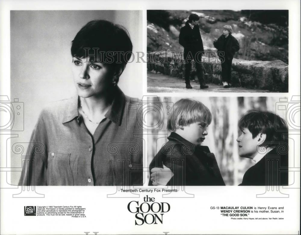 1994 Press Photo Macaulay Culkin and Wendy Crewson in The Good Son - cvp20326 - Historic Images