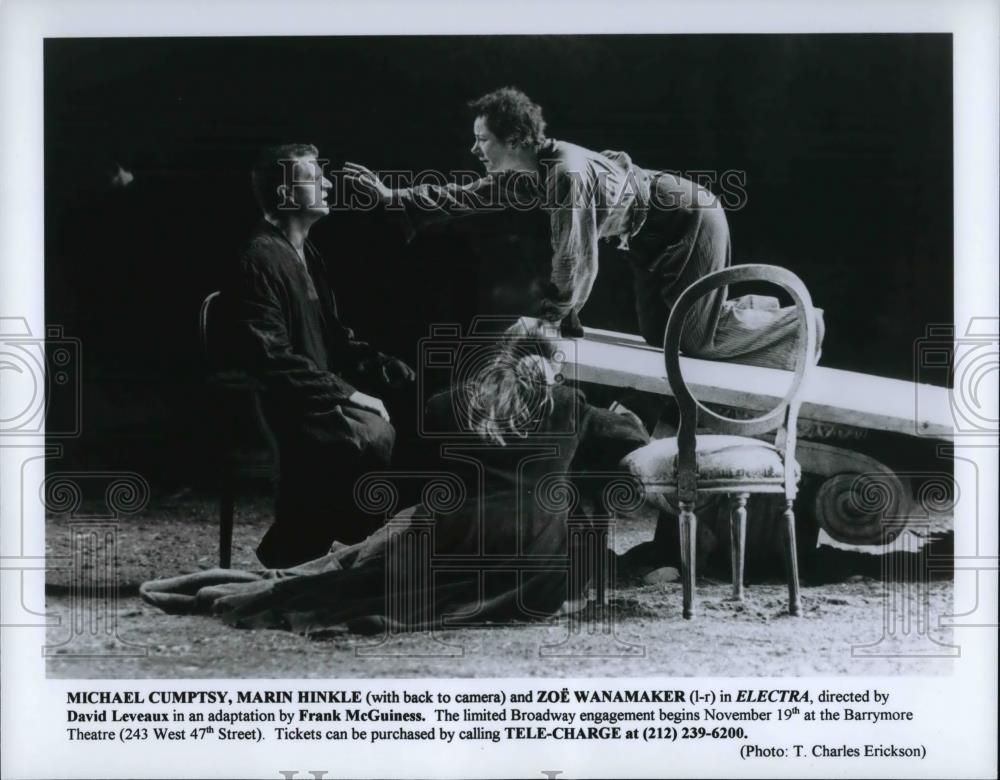 2000 Press Photo Michael Cumptsy Marin Hinkle and Zoe Wanamaker in Electra - Historic Images