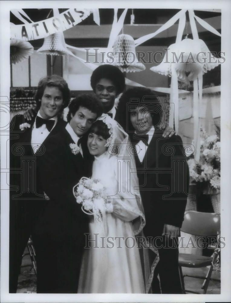 1979 Press Photo Stephen Shortridge Ron Palillo Irene Arranga Robert Hegyes - Historic Images