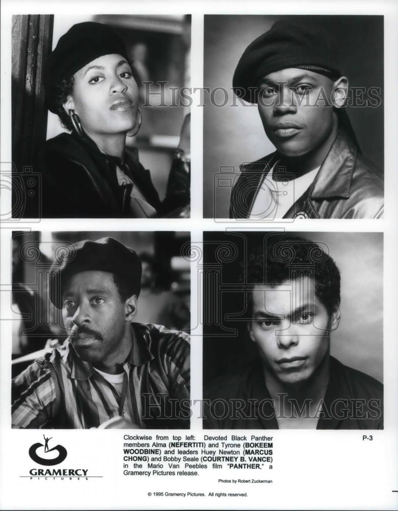 1995 Press Photo Nefertiti Bokeem Woodbine Marcus Chong C. Vance in Panther - Historic Images
