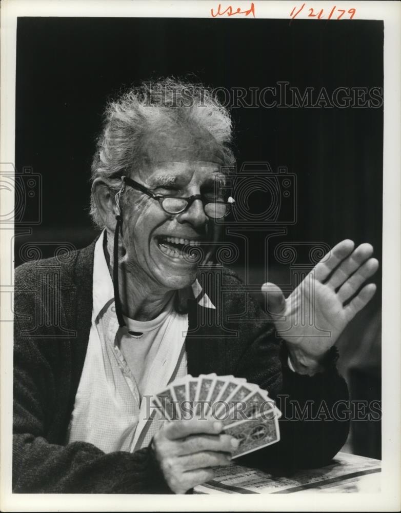 1979 Press Photo Hume Cronyn stars in The Gin Game Broadway play - cvp27421 - Historic Images