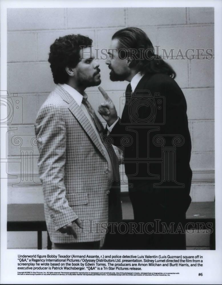 1990 Press Photo Armand Assante Luis Guzman on Q &amp; A - cvp22702 - Historic Images