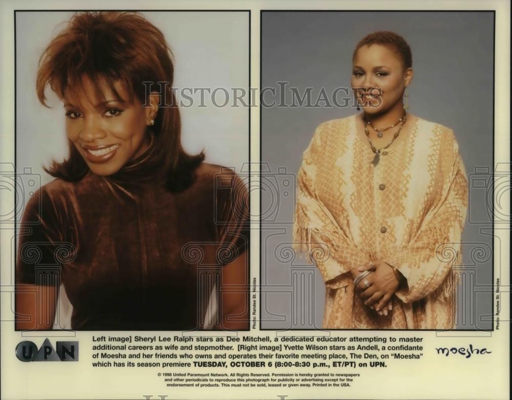 1996 Press Photo Sheryl Lee Ralph and Yvette Wilson on Moesha - cvp20258 - Historic Images