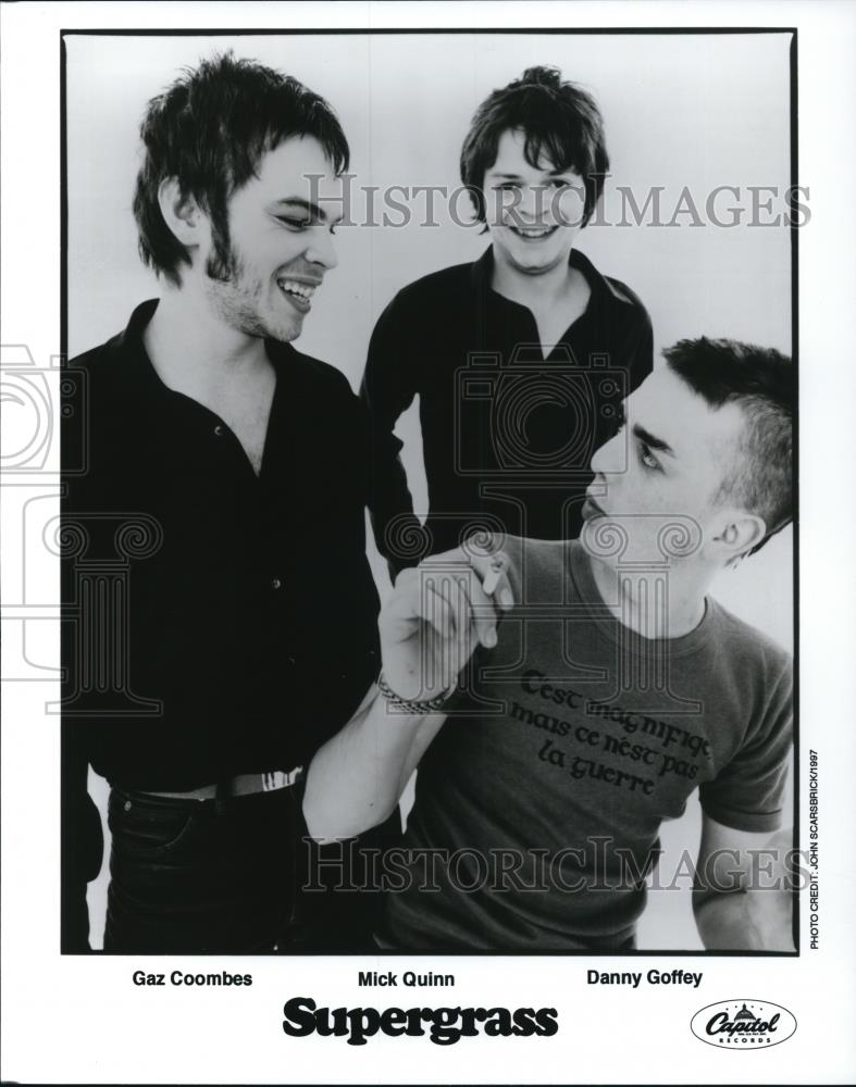 1997 Press Photo &quot;Supergrass&quot; Gaz Coombes Mick Quinn Danny Goffey - cvp27850 - Historic Images