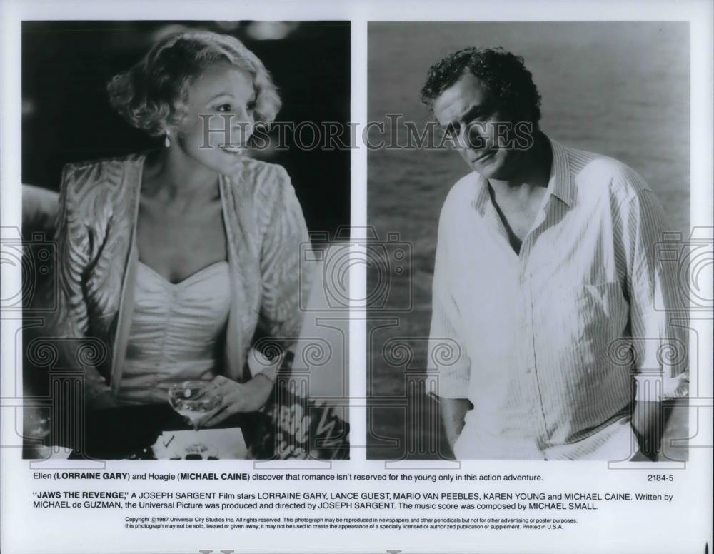 1987 Press Photo Lorraine Gary and Michael Caine in Jaws the Revenge - cvp23115 - Historic Images