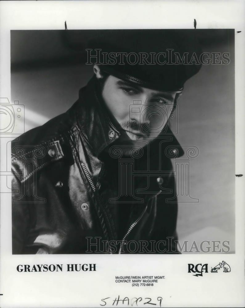 1988 Press Photo Grayson Hugh Singer Songwriter Pianist Hammond Organ Player - Historic Images