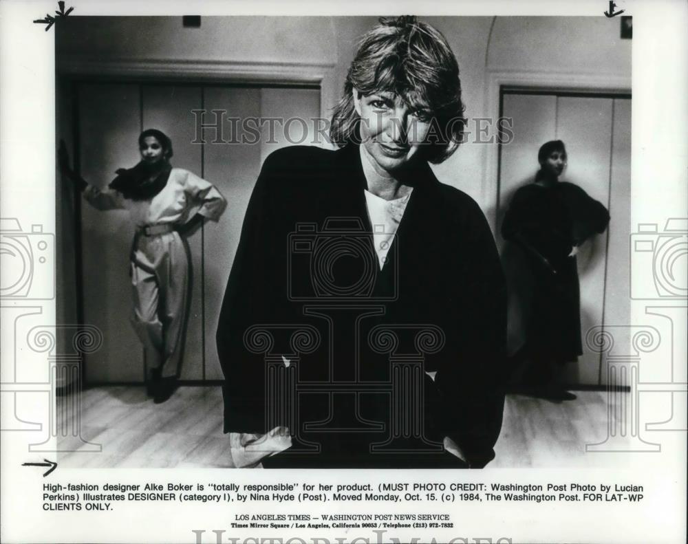 1984 Press Photo Alke Boker High Fashion Designer - cvp23629 - Historic Images