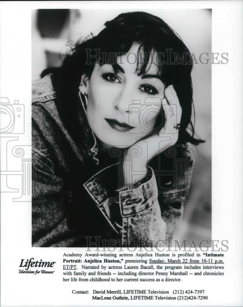 1998 Press Photo Anjelica Huston as she stars in Intimate Portrait: Anjelica - Historic Images