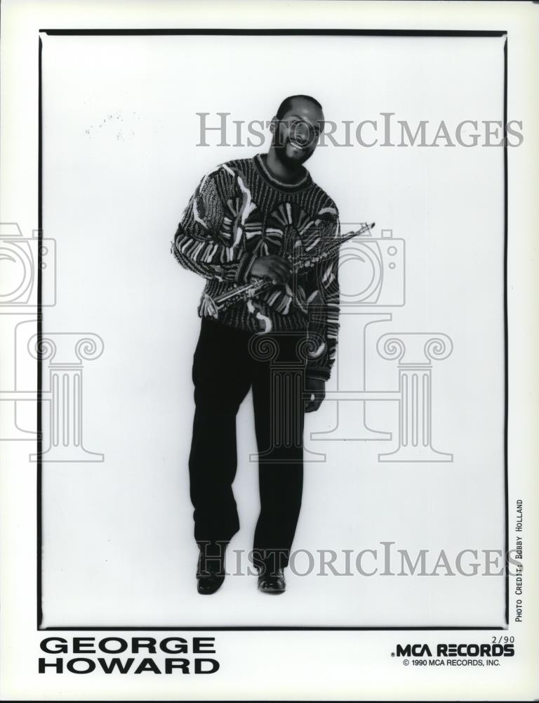 1991 Press Photo George Howard American Smooth Jazz Saxophone Player - 744 - Historic Images