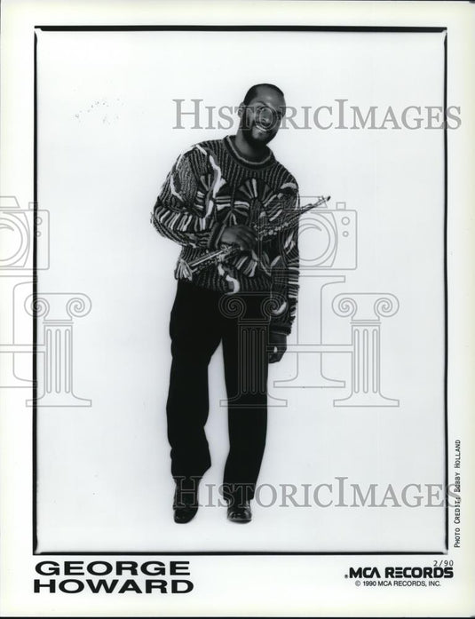 1991 Press Photo George Howard American Smooth Jazz Saxophone Player - 744 - Historic Images