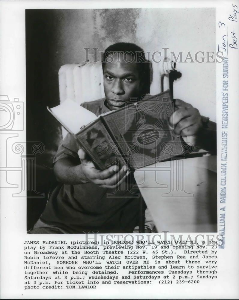 1993 Press Photo James McDaniel in Someone Who'll Watch Over Me - cvp24058 - Historic Images