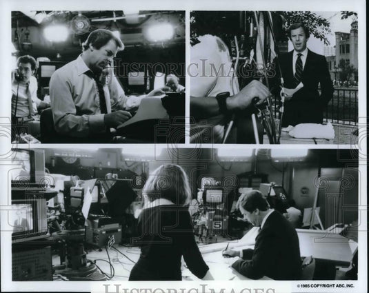1985 Press Photo Peter Jennings ABC Notebook Making The News - cvp24571 - Historic Images
