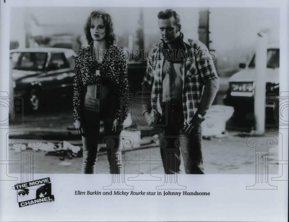 1990 Press Photo Ellen Barkin Mickey Rourke in Johnny Handsome - cvp22522 - Historic Images