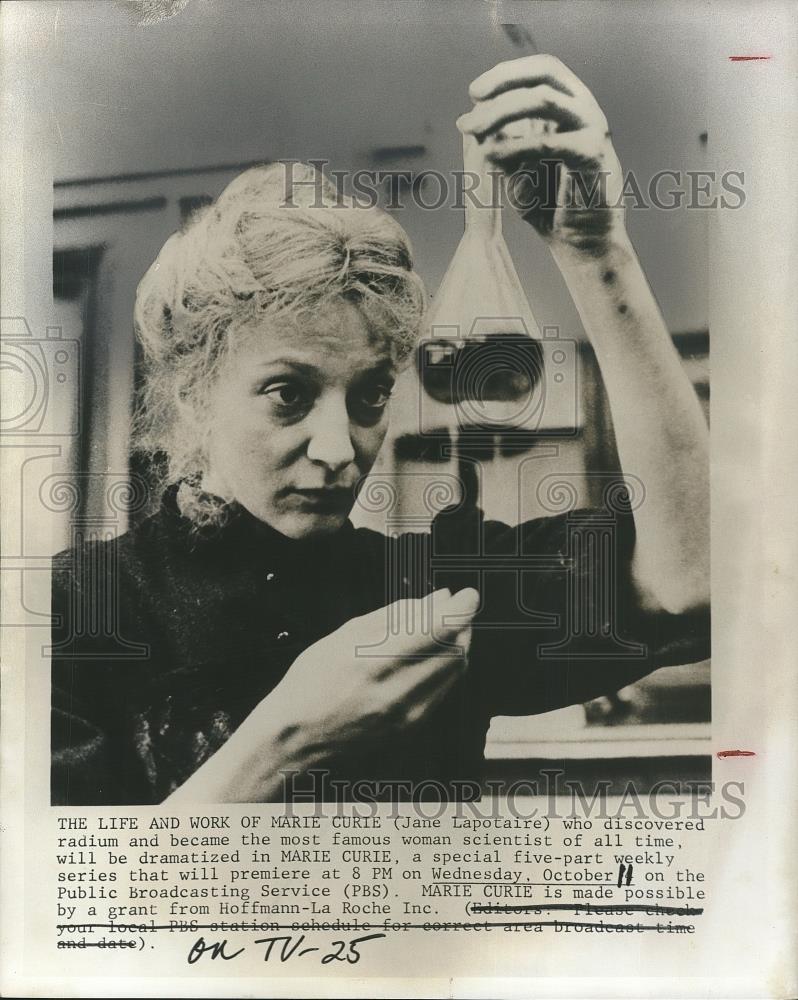 1978 Press Photo Jane Lapotaire stars as Marie Curie on PBS special - cvp26582 - Historic Images
