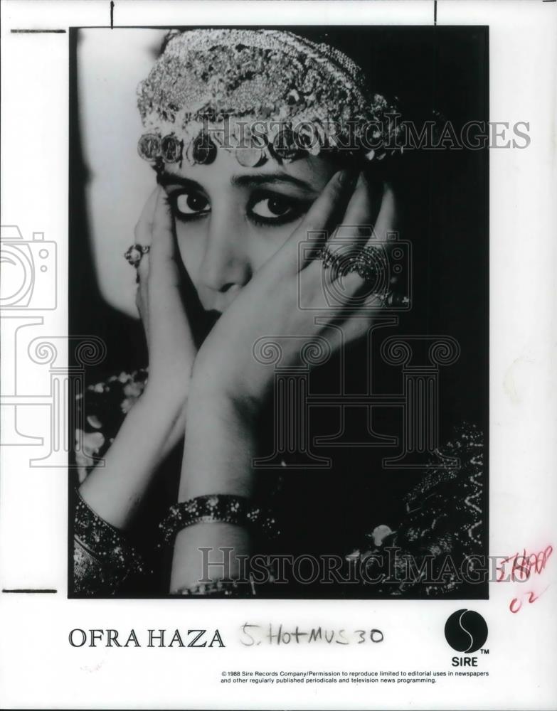 1988 Press Photo Ofra Haza, redording artist - cvp21261 - Historic Images