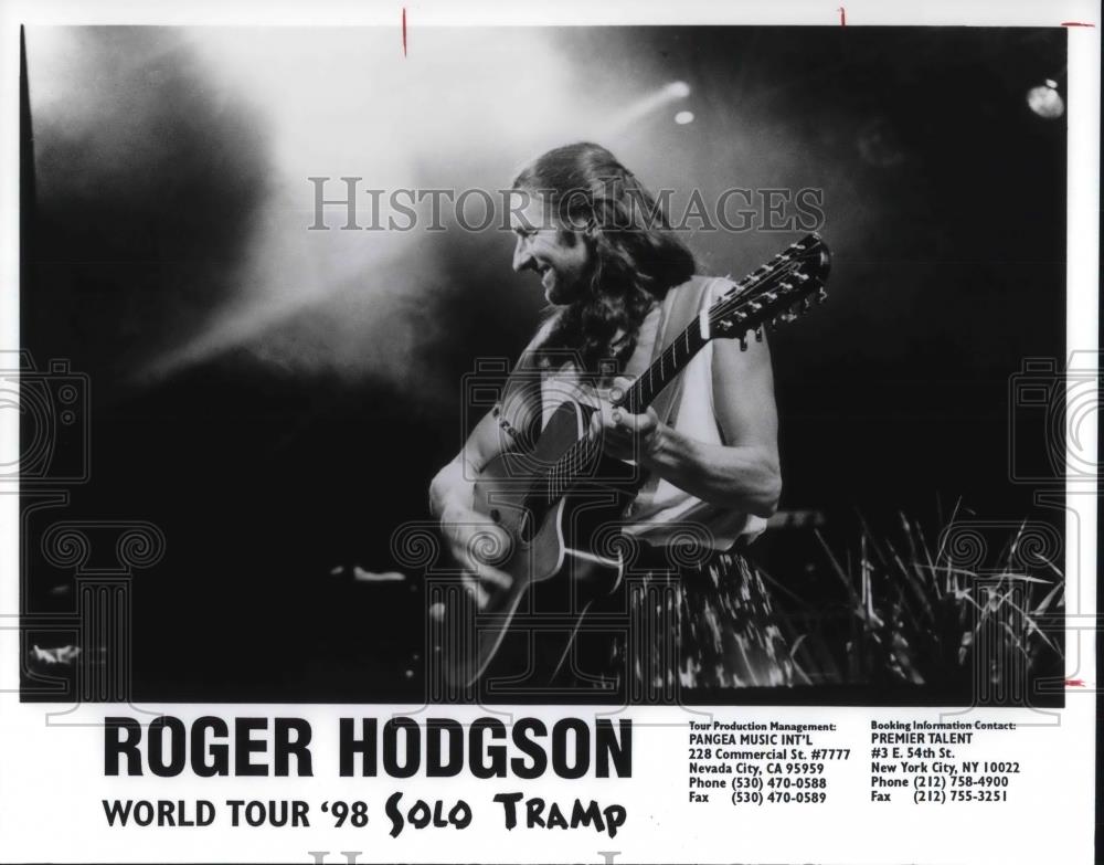 1998 Press Photo Roger Hodgson during World Tour &#39;98 Solo tramp - cvp23773 - Historic Images