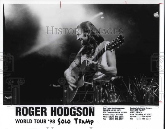 1998 Press Photo Roger Hodgson during World Tour '98 Solo tramp - cvp23773 - Historic Images