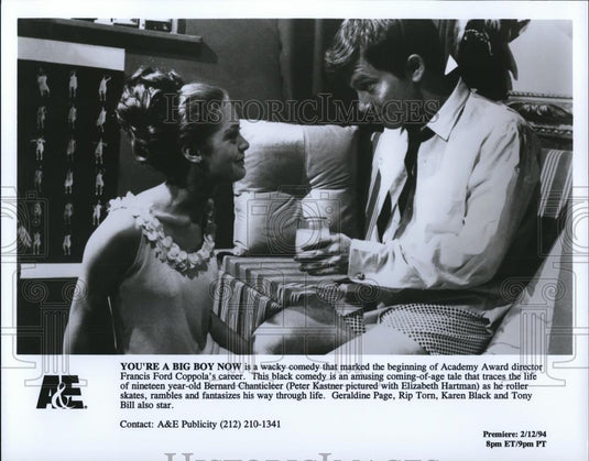 1994 Press Photo Pete Kastner & Elizabeth Hartman in You're A Big Boy Now - Historic Images